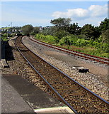 ST1166 : Railway west from Barry Island station by Jaggery