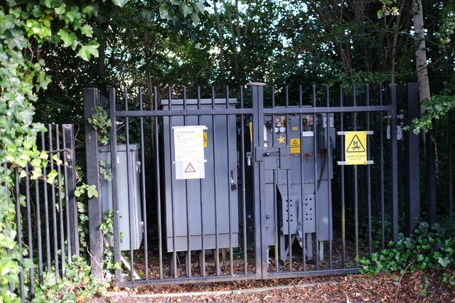 Substation among the trees