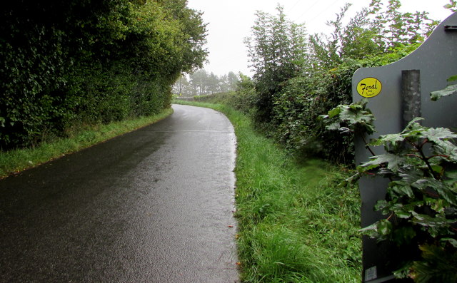 Dimlands Road from St Donats towards Llantwit Major