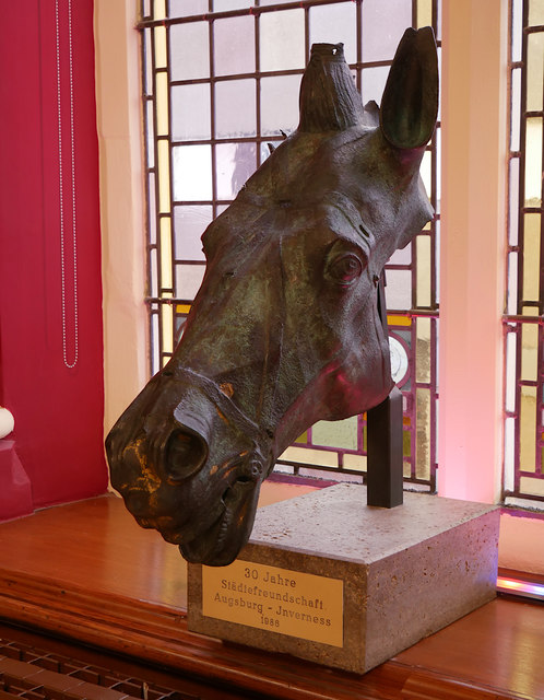 Roman horse's head, Inverness Town House