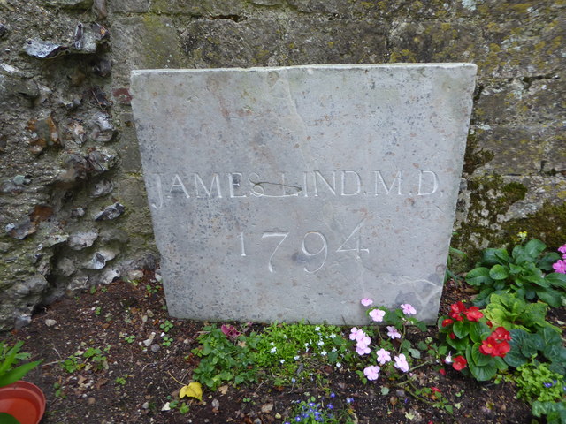 Portchester Churchyard: memorial to a Scottish doctor