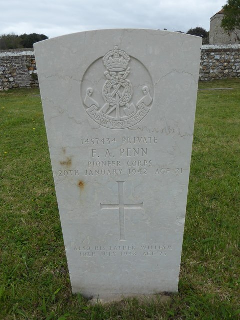 St Mary, Portchester: CWGC gravestone (4)