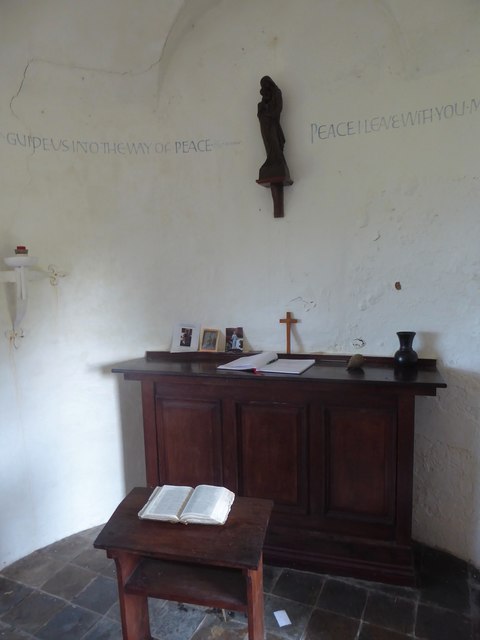 Inside the Watch Tower Chapel, Caldey Island (1)