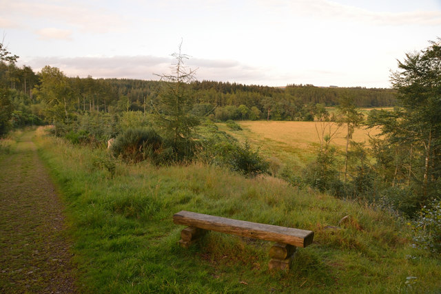 Bench in the Valley of the River Ythan, Aberdeenshire