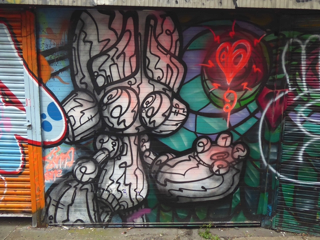 Street Art in a passage off Bond Street