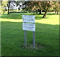 Private Property notices facing Cowbridge Road, Eglwys Brewis, Vale of Glamorgan