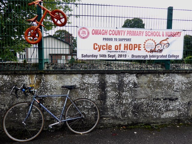 Cycle of Hope banner, Omagh