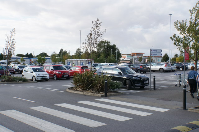 Retail park car park