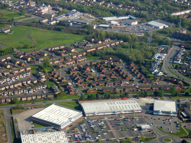 The Phoenix Retail Park from the air