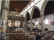 SE3132 : St Hilda, Cross Green - nave and rood screen by Stephen Craven