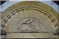 SO8218 : Norman tympanum in St Nicholas church by Philip Halling