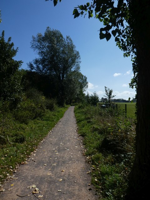 Footpath beside Countess Wear leat (3) and playing field