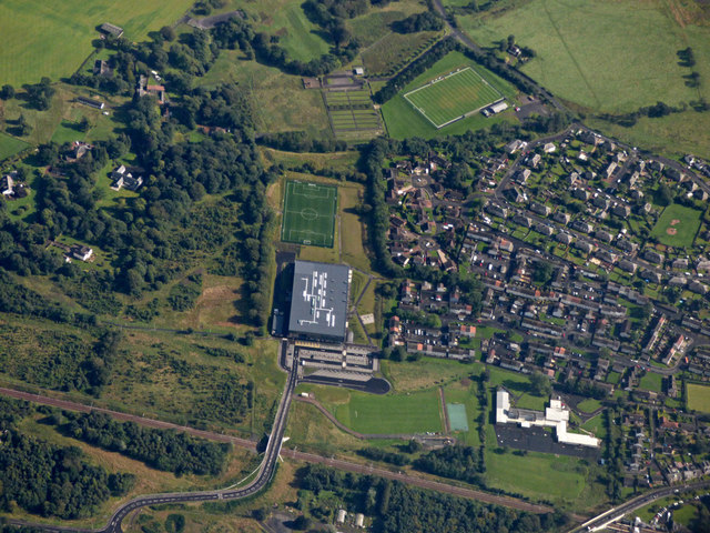 West Calder from the air