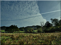 NY3304 : Contrail shadow over Loughrigg by Mick Garratt