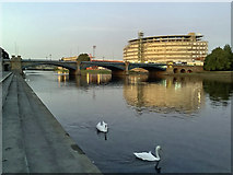 SK5838 : Trent Bridge on a fine September evening by John Sutton