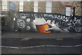 View of street art on the side of the Brave Sir Robin pub on Crouch Hill
