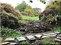 Waterfall and stepping stones