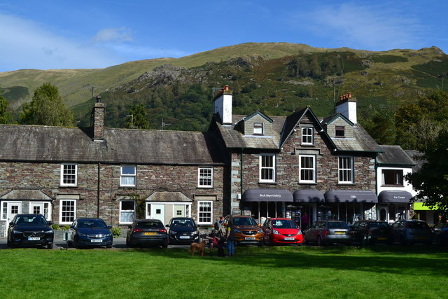 View across the green in Grasmere