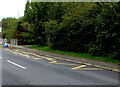 Zigzag yellow markings on Eagleswell Road, Llantwit Major