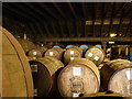 Storage shed interior, Ben Riach Distillery