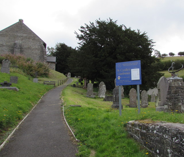 Path into St Cynllo's churchyard, Llanbister