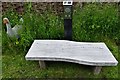 Nether Stowey, Coleridge Cottage: Inscribed flat seat