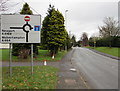 Newport and Wolverhampton direction sign in Shifnal