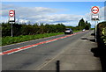 End of the No Overtaking Zone on the A485 north of Peniel, Carmarthenshire 