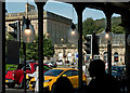 Looking towards Buxton Baths from The Cafe at the Green Pavilion