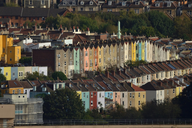 Coloured Houses in Bristol, England