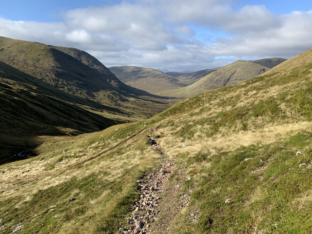 Descending the stalkers' path on Sròn a' Choire Ghairbh