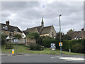 Church and roundabout