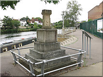 TQ0371 : Replica of the London Stone, near Staines Town Hall by Mike Quinn