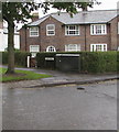 Dark green cabinet on a Rhiwbina corner, Cardiff