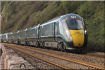SX9473 : GWR train near Sprey Point by Derek Harper