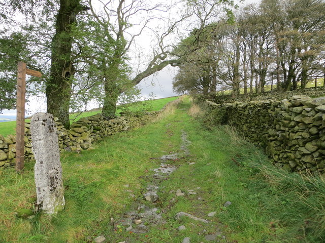 Wall enclosed footpath heading towards Brownthwaite Pike