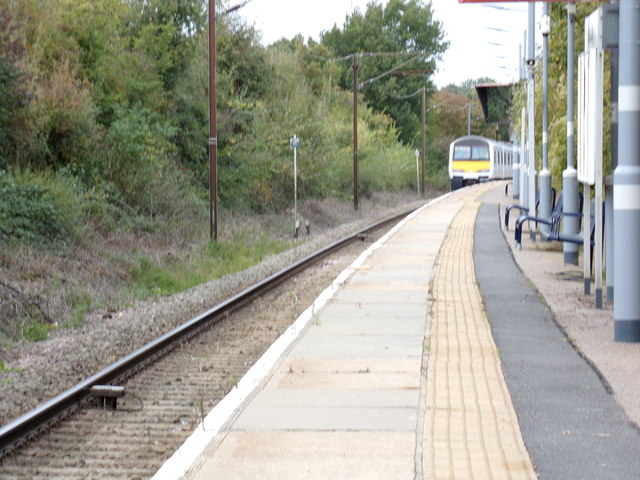 Train leaving White Notley Railway Station