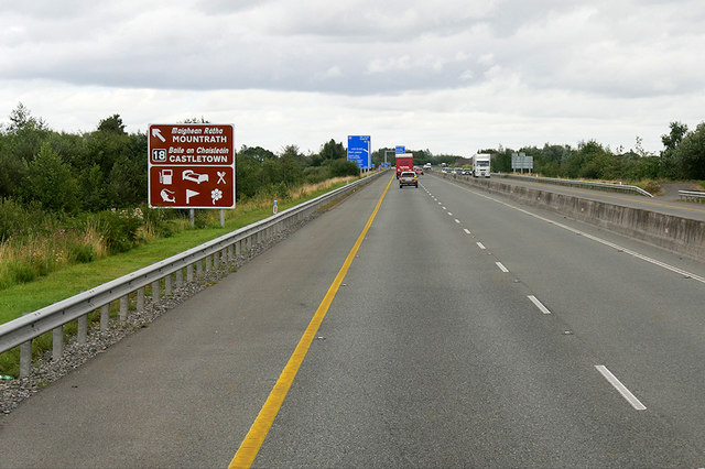 M7 Portlaoise to Castletown Motorway towards Junction 18