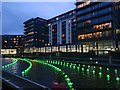 SE3032 : View of Aether & Hemera's 'Voyage' - a flotilla installation at Leeds Dock by J W