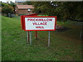 TL5982 : Prickwillow Village Hall sign by Geographer
