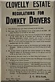 Regulations for Donkey Drivers