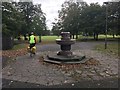 TQ2388 : Drinking fountain in Hendon Park by David Lally