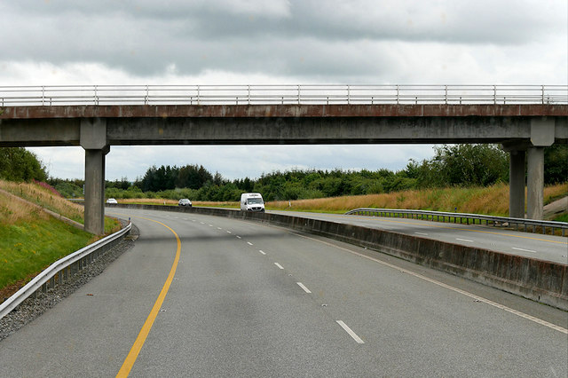 Local Road L1612 crossing the M7 Motorway