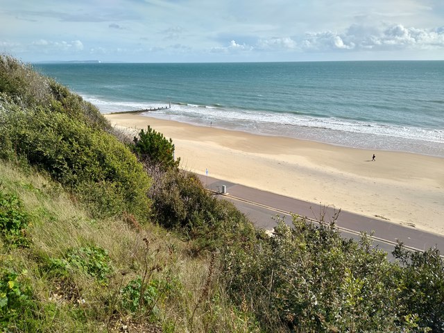 View east from East Cliff Slope, Bournemouth