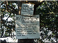 Signs in Darns Hill Old Baptist Burial Ground