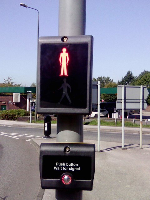UK Puffin Crossing  Red Man Signal