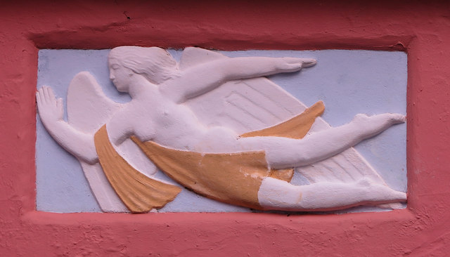 Bas-relief on Angel House: Portmeirion