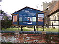 TL9228 : St. Mary & All Saints Church Notice Board by Geographer