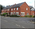 Brick houses on a corner in the south of Leominster