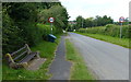 Seat along Old Post Lane at Woolsthorpe-by-Colsterworth